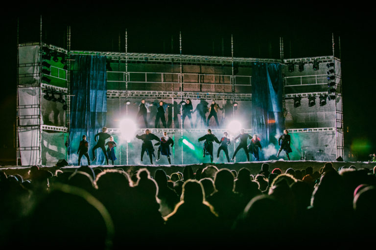Borealis Vinterfestival sitt åpningsshow i 2019. Foto: Mads Suhr Pettersen/Alta kommune