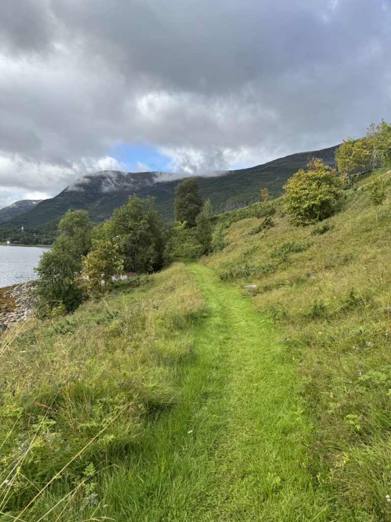 The cultural trail is clearly visible in the terrain.