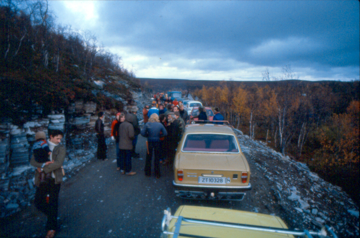 Borgervern på besøk i oktober 1979. Foto: Jørn Thomassen/Verdensarvsenter for bergkunst - Alta Museum